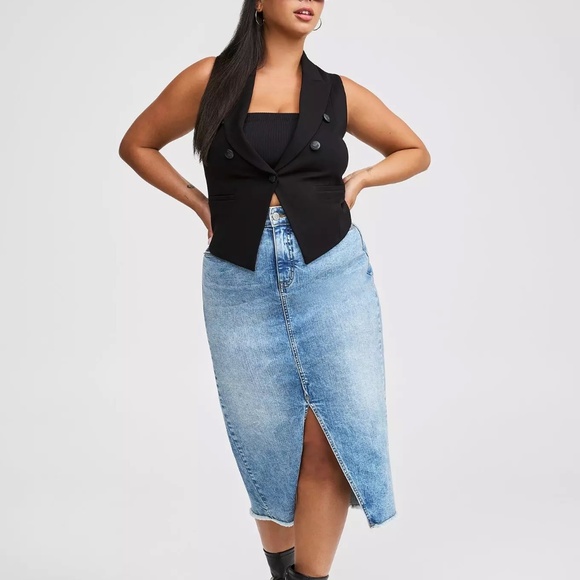 NWT Torrid Studio Ponte Buttoned Tailored Suit Vest, Size 0X (12) - Picture 14 of 15